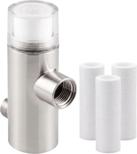 Vista 2 de Juego de repuesto de filtro de ducha, suavizador de agua, filtro de ducha para baño, fácil instalación, compatible con los estándares globales