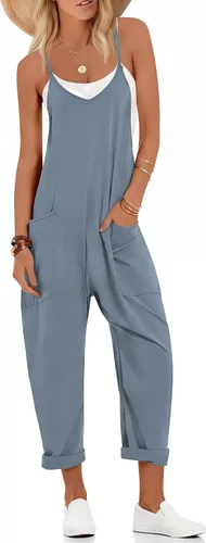 Vista 25 de Ekouaer Overol sin mangas para mujer, overol casual de verano 2-Verde Armada (ArmyGreen)