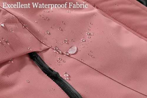 Vista 5 de Chaqueta de esquí impermeable para mujer con capucha