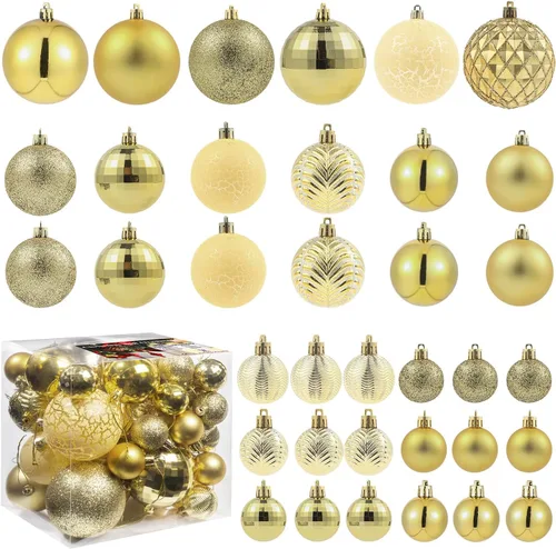 Vista 12 de LANGXUN 36 piezas de esferas de decoración de árbol de Navidad azul ácido, bolas de Navidad, decoración de Navidad 2025, adornos de Navidad