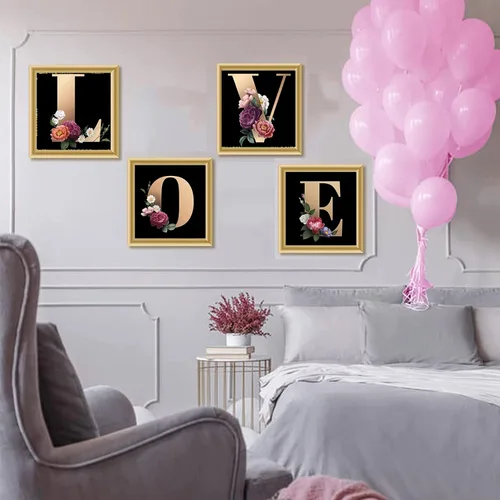 Vista 3 de JATOK Kits de pintura de diamantes personalizados para adultos, niños y principiantes, alfabeto de arte de diamantes 5D, taladro redondo completo