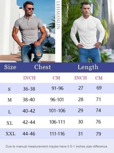 Vista 6 de Camisas elásticas musculares para hombre, de manga largacorta, camisetas de algodón ajustadas