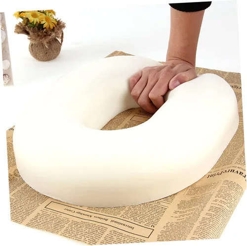 Vista 6 de KALLORY Cojín de asiento Donut Prevención Cama Hemorroides Tailbone Negro Malla Reutilizable