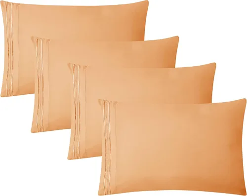 Vista 45 de Clara Clark Fundas de almohada de tamaño estándar – Funda de almohada ultra suave, fundas de almohada de microfibra ligera tamaño Queen – Juego de 2