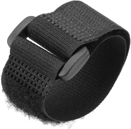 Vista 6 de 25 correas de sujeción reutilizables con gancho y bucle, 0.8 x 8 pulgadas, color negro