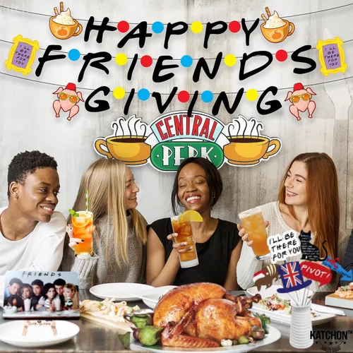 Vista 5 de KatchOn, Cartel de regalo de amigos felices – grande de 10 pies, sin bricolaje Decoraciones de amigos para fiestas de regalos de amigos felices