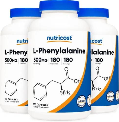 Vista 8 de Nutricost L-fenilalanina (500 mg) 180 cápsulas