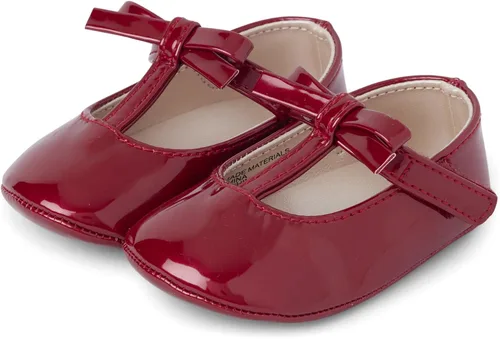 Vista 2 de Gymboree Zapatos planos de ballet con lazo rojo para niños unisex