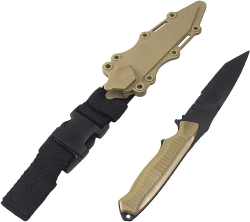 Vista 11 de Cuchillo bayoneta Toonol de plástico para entrenamiento táctico con vaina 1 pieza M9-negro