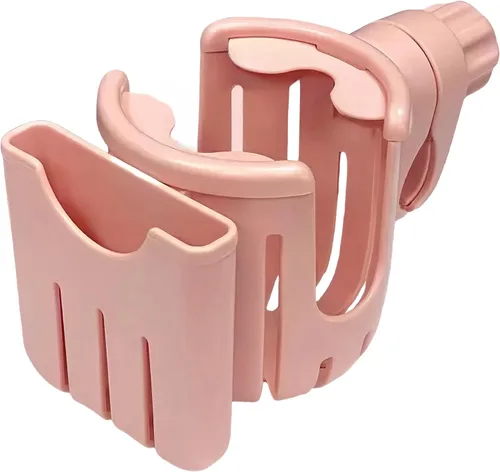 Vista 6 de Soporte versátil 2 en 1 para teléfono celular para bicicleta y cochecito - Jaula universal para botellas de agua para ciclistas, soporte para Negro