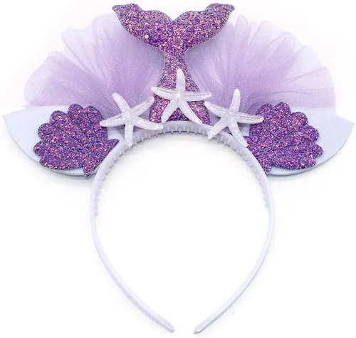 Vista 7 de AmzBarley Little Girls Mermaid Costume Outfits Princess Dress Birthday Party Cosplay Dress Up Clothes with Mermaid Headband