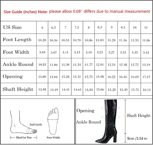 Vista 8 de Modatope Botas altas hasta la rodilla para mujer, botas altas de equitación para mujer, botas largas de pantorrilla, botas GoGo, botas gruesas