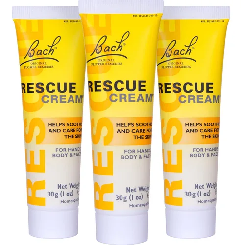Vista 8 de Bach RESCUE Cream, cuidado de la piel hidratante para manos, cuerpo y cara, manteca de karité, esencias florales homeopáticas para aliviar