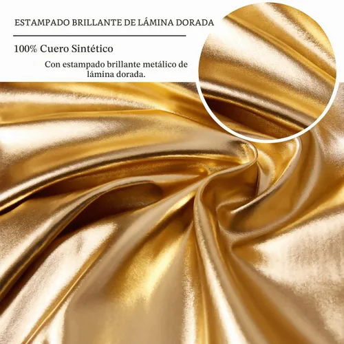 Vista 4 de EUCIOR Almohada Decorativa, Fundas de Almohada de Oro 16x16, Fundas de Almohada Decorativas Modernas Metálicas Brillantes, Fundas de Almohada