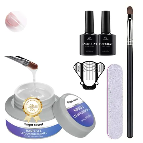 Vista 19 de Gel constructor de gel duro para uñas de larga duración fuerte mano desnuda 3D escultura para extensión de uñas 4oz