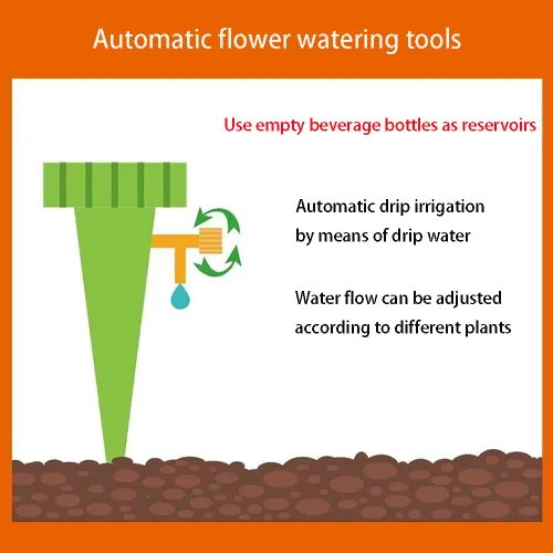 Vista 5 de 10 piezas de dispositivo de picos de riego automático para plantas, sistema de control automático de agua con válvula de liberación lenta, sistema