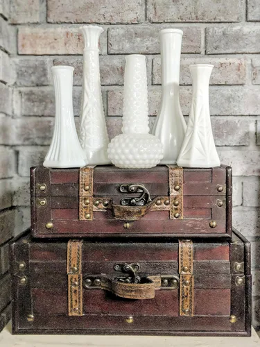 Vista 9 de SLPR caja decorativa en forma de maleta con correas, 2