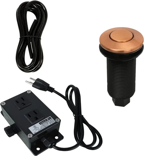 Vista 6 de Akicon Kit de interruptor de aire de cocina para triturador de basura, kit de interruptor de encendido/apagado de eliminación de desechos de doble