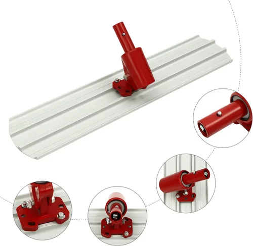 Vista 4 de Bull Herramientas de flotador de hormigón 35 x 8 "Red Round End Titanio-magnesio Aleación Hand Float Machine Concrete Cement Surface Smoothing Tool