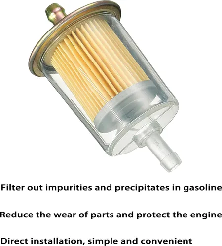 Vista 4 de Filtros de combustible universales de 3/8 pulgadas, tractores industriales, automóviles, camiones, motocicletas, motor a gas, línea de combustible