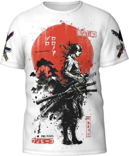 Vista 5 de Camisa de anime para hombre, camiseta de manga corta casual con estampado 3D de verano