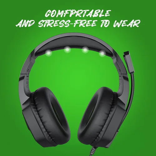 Vista 2 de EKSA Fenrir S - Auriculares para juegos con micrófono, micrófono con cancelación de ruido, cómodas almohadillas para los oídos, controladores