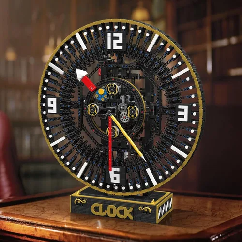 Vista 2 de Mould King 10160 Mechanic Grand Clock - Juego de construcción de 3675 piezas, modelo de reloj de ladrillo motorizado, control de aplicación