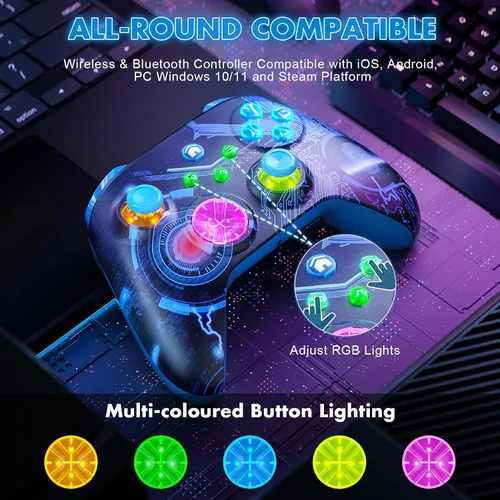 Vista 2 de Need to Upgrade LED Lighting Controller for Xbox Wireless, Custom Game Controller for Xbox One, Xbox Series XS, Xbox One XS, iOS, Android, PC