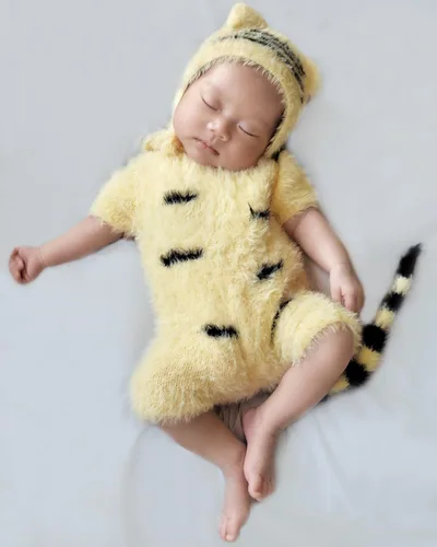 Vista 6 de Traje de fotografía para bebé recién nacido, niño y niña, para sesión de fotos de recién nacido, mameluco de ganchillo