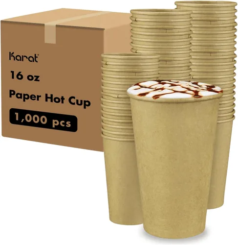 Vista 35 de Karat Taza de papel para café expreso de 4 oz, 1000 unidades, taza desechable para enjuague bucal, para bebidas calientes y frías, blanca (C-K504W)