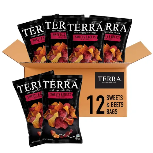 Vista 14 de Terra Chips de verduras, chips azules con sal marina, 5 onzas (paquete de 12)