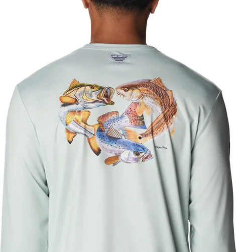 Vista 5 de Columbia Terminal Tackle PFG Carey Chen - Manga larga para hombre, color verde fríociprés Inshore Trio, talla L