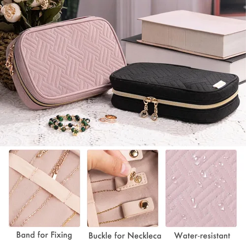 Vista 4 de Travel Jewelry Case Organizer - Small Jewelry Travel Organizer - Jewelry Holder Organizer Travel - Jewelry Travel Case for Tangel Free Necklace