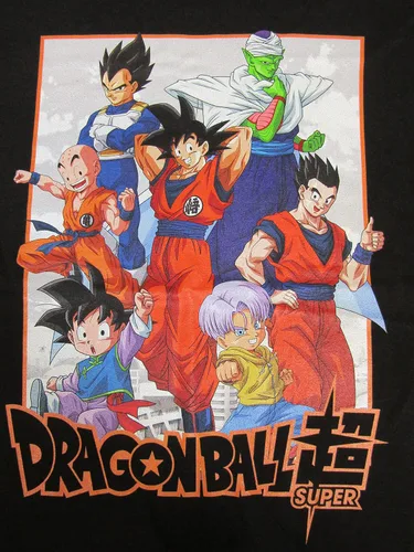 Vista 2 de Dragon Ball Super Group Art - Camiseta negra para hombre