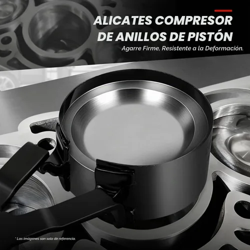 Vista 4 de Juego de compresor de anillo de pistón de motor DNA MOTORING con alicates de compresión y 7 anillos de pistón (2-7/8" - 4-5/8") - para kit