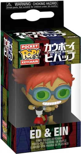Vista 2 de Funko Pop! Llavero Cowboy Bebop - Edward en scooter con EIN