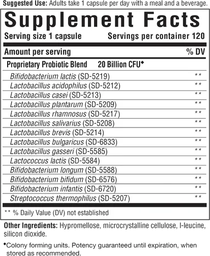 Vista 2 de Innate Response Formulas Flora 20-14 Ultra Strength, probióticos para la salud digestiva, probióticos para mujeres y hombres, 20 mil millones