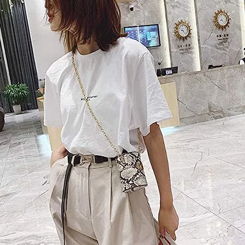 Vista 7 de Heidi - Bolso cilíndrico para mujer diseño de piel de serpiente