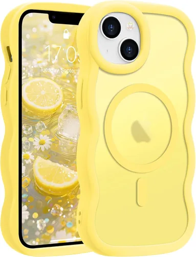 Vista 119 de Pepmune - Funda para iPhone 12 Pro Max con marco ondulado y estructura rígida, color mate claro, cubierta trasera unisex, compatible con Magsafe