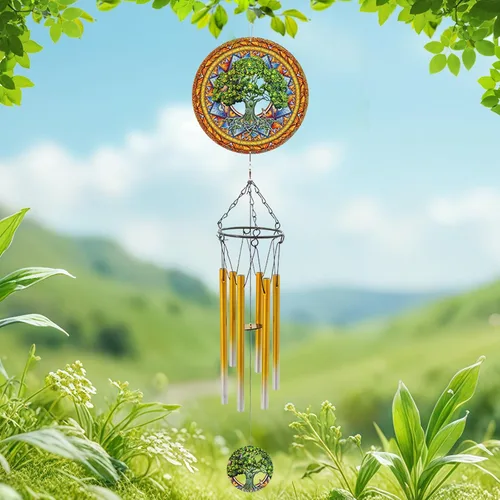 Vista 11 de Campanillas de viento con rotador de libélula, regalos para hombres, mujeres, jubilación, maestros, padres - decoración colgante para exteriores