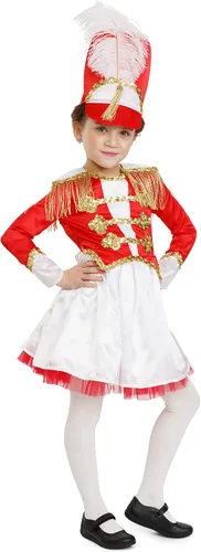 Vista 6 de Dress Up America Disfraz de Majorette de tambor para niñas, uniforme de banda de marcha para niños