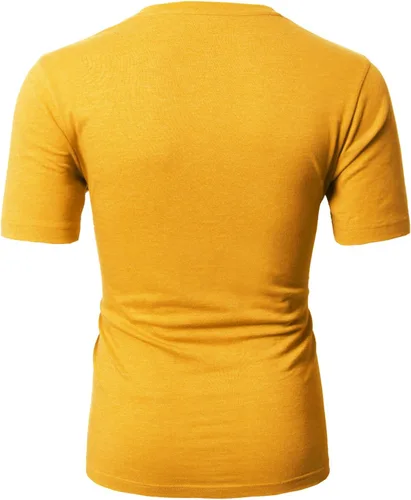 Vista 4 de H2H Camisetas casuales de manga corta para hombre, suaves, ligeras, cuello en V, cuello redondo, talla XS a 3XL