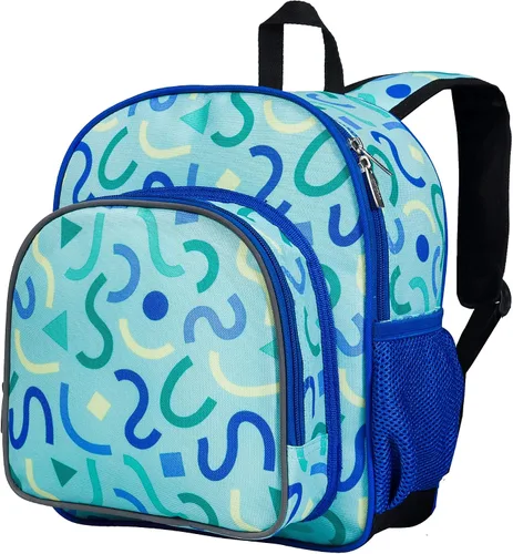 Vista 9 de Wildkin - Mochila infantil de 12 pulgadas – Acolchada, ajustable, ideal para guardería y viajes, Dino azul, Escuela