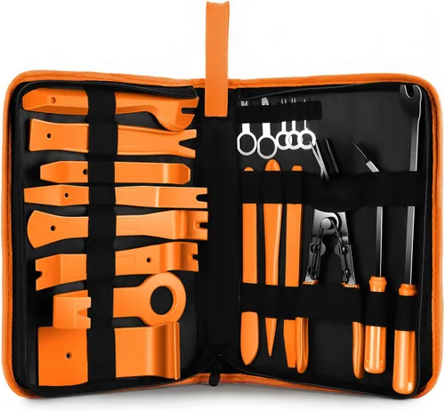 Vista 9 de DNA MOTORING TOOLS-00247 Kit de herramientas de extracción de moldura de automóvil, juego de alicates para clips y removedor de tapicería para panel