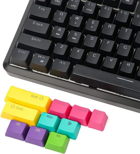 Vista 7 de EPOMAKER K870T - Teclado mecánico inalámbrico con cable Bluetooth y retroiluminación RGB cable tipo C batería de 2000 mAh control de botón de rueda