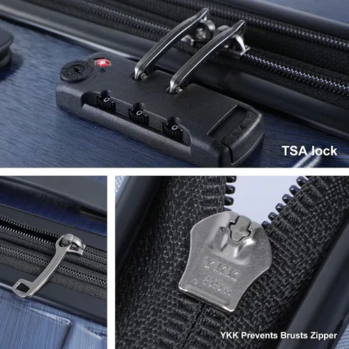 Vista 5 de TydeCkare Equipaje expandible Hardside, Azul oscuro
