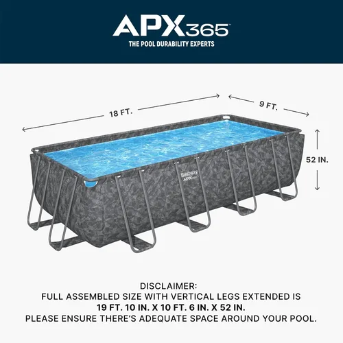 Vista 3 de Bestway APX 365 - Juego de piscina sobre el suelo de 18' x 9' x 52