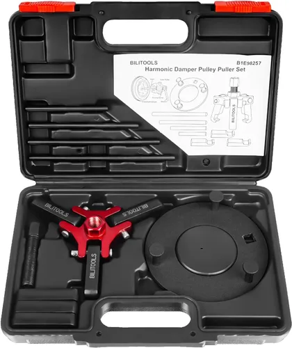 Vista 8 de BILITOOLS Adjustable 3-Jaw Harmonic Balancer Puller for Crankshaft Dampers