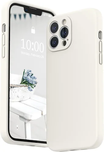 Vista 31 de SURPHY Funda compatible con iPhone 13 Pro Max con protector de pantalla, (protección de cámara + forro de microfibra suave), funda de silicona Negro