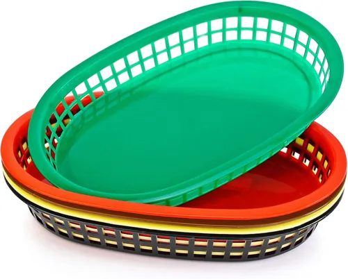 Vista 9 de New Star Foodservice 44065 - Cestas de comida rápida, 10.5 x 7 pulgadas, juego de 12, color rojo